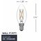 Bulbrite 40w Equivalent Dimmable B11 Vintage Edison Clear LED Light Bulb Candelabra (E12) Base, 3000K, 8PK 861623 - alternate 2