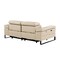 Homeroots 77in Cream and Black Italian Leather Power Reclining Loveseat 720496 - alternate 2