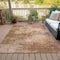 Homeroots 3' X 5' Copper And Ivory Abstract Washable Indoor Outdoor Area Rug 630621 - alternate 1