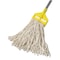 Rubbermaid Commercial Premium Cut-End Cotton Wet Mop Head, 16 oz, White, 1" White Band, PK12 FGF11600WH00 - alternate 2