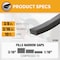 Do It Best 3/8'' x W 3/16'' T x 10 Ft. L Black Rubber Foam Weatherstrip Tape R338HDB - alternate 2