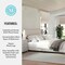 Martha Stewart Kay King Upholstered Platform Bed w/Channel Stitched Wingback Headboard/Cushioned Siderails, Beige TW-3WDB03-K-BG-MS - alternate 3