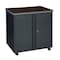 Regency Mesa Steel Mobile Locking Utility/Fax/Copy Table 30in X 23.25in - Neo Walnut 66746SCNW - alternate 1