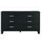 Homeroots 58" Black Wood Six Drawer Double Dresser 564679 - alternate 2