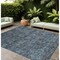 Homeroots 10' X 14' Navy and Black Oriental Washable Non Skid Indoor Outdoor Area Rug 563834 - alternate 1