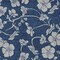 Homeroots 5' X 8' Navy Blue And Gray Floral Washable Indoor Outdoor Area Rug 600025 - alternate 2