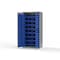 Strong Hold 14 GA Bin Cabinet No Legs - 36 In W. x 72 In. H x 24 In. D - 122 Blue Bins 36-BB-240-122B-NL-L - alternate 2