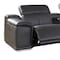 Homeroots Gray Italian Leather Power Reclining U Shaped Six Piece Corner Sectional With Console 366356 - alternate 1