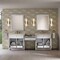 James Martin Vanities Bellshire 96" Dual Vanity Set with 24" Make-Up Counter, Bright White w/3 cm Siberian Silestone Top 660-VMC96-BW-3SFR - alternate 2