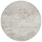 Homeroots 8' Ivory And Beige Round Abstract Washable Indoor Outdoor Area Rug 599504 - alternate 2
