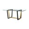 Homeroots 72" Clear And Gold Glass And Iron Sled Base Dining Table 569431 - alternate 2
