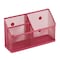 Lockermate By Bostitch Magnetic Pencil Holder, Locker Organizer with 3 Mesh Storage Compartments, Pink 5045-PNK - alternate 1
