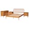 Baxton Studio Lucera Mid-Century Oak Brown Queen Size 4-Piece Bobbin Bedroom Set 257-14017-14129-14123-14123-ZORO - alternate 2