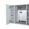 Homeroots 24" White Wood Floating Double Door Bathroom Vanity And Medicine Cabinet With Mirror 543581 - alternate 3