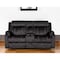 Homeroots 70" Dark Gray Microfiber Manual Reclining Loveseat With Storage 561565 - alternate 1