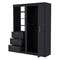 Homeroots 59" Black Accent Cabinet Soft Close With Three Shelves And One Drawer 518213 - alternate 2