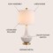 Jonathan Y Parker 21.5" Contemporary Traditional Ceramic/Metal Gourd LED Table Lamp, Brass/White JYL1030A - alternate 2