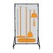 5S Supplies Housekeeping Shadow Board Broom Station V11, Gray / Orange, Broom + Stand HSB-V11-GRAY/ORANGE-BO-STAND - alternate 1