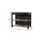 Homeroots Black and Natural 44in Kitchen Island With Storage 402576 - alternate 2