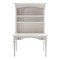 Homeroots 47" White Solid Wood Computer Desk With Hutch With Two Drawers 397849 - alternate 3