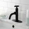 Kingston Brass One-Handle Single-Hole Bathroom Faucet with Deck Plate and Push Pop-Up Drain, Matte Black KSD2820CG - alternate 2