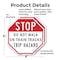 Signmission Stop Do Not Walk on Train Tracks Tr, 6 inch X 6 inch, Plastic Sign, 2PK OC-P-2PACK-6-211 - alternate 2