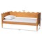 Baxton Studio Malaya Modern Oak Brown Wood Full Daybed with Scalloped Edges 256-14023-ZORO - alternate 3
