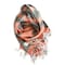Homeroots Peach and Dark Grey Striped Design Turkish Beach Blanket 401822 - alternate 2