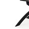 Homeroots 47" Gray White Black Ceramic Metal Self-Storing Leaf Cross Leg Base Oval Extendable Dining Table 555171 - alternate 2