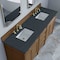 James Martin Vanities Brittany 72" Double Vanity, Pecan w/ 3 CM Charcoal Soapstone Silestone Top 655-V72-PCN-3CSP - alternate 2