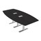 Skutchi Designs 8 Person Conference Table With Power Unit | 8' Boat Table | Harmony Series HAR-BOT-48X96-T-U999ST19-ESIL - alternate 1