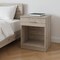 Homeroots 22" Gray Wood One Drawer Nightstand 543645 - alternate 3