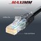 Maximm 2ft Cat6 Round LAN Patch Cable, 10PK, Black, 10PK CAT62FT10PKBlack - alternate 2