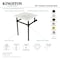 Kingston Brass 25" Ceramic Console Sink with Brass Legs, 8-Inch, 3-Hole, White/Oil Rubbed Bronze KVBH25227W8B5 - alternate 2