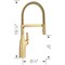Blanco Rivana Semi-Pro 1.5 GPM, Satin Gold 442984 - alternate 2