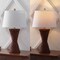 Jonathan Y Laura 27" Coastal Designer Woven Rattan/Metal Wicker Hourglass LED Table Lamp, Dark Brown, 2PK JYL4048B-SET2 - alternate 2