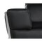 Homeroots 47" Black and Silver Italian Leather Club Chair 551605 - alternate 2