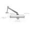 Global Door Controls Commercial Grade 1 Door Closer in Aluminum with Backcheck - Size 4 TC204-BC-AL - alternate 3