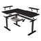 Homeroots Adjustable Oak and Beige Wood and Metal Corner Rolling T-Shape Standing Desk 558723 - alternate 1