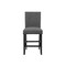 Homeroots 26" Gray and Black Wood and Fabric Counter Height Bar Chair 564782 - alternate 1