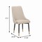 Leisuremod Allure Tufted PU Leather Side Dining Chair, Gold Accent Base AC52LTP - alternate 2