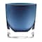 Homeroots 8" Midnight Blue And Clear Oval Crystal Glass Table Vase 375814 - alternate 2