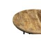 Homeroots 32" Natural and Black Solid Wood And Iron Round Distressed Cross Legs Coffee Table 555477 - alternate 3