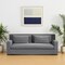 Homeroots 93" Dark Gray Slipcovered Fabric Sofa With Toss Pillows 607322 - alternate 2