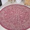 Jonathan Y Tela Bohemian Textured Weave Floral Fuchsia/Light Gray 5 ft Round Indoor/Outdoor Area Rug SMB100G-5R - alternate 1