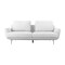 Homeroots Contempo Retro 78in Creamy Off White Loveseat 480891 - alternate 1