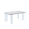 Homeroots 66" X 38" X 30" White High Gloss Clear Glass Dining Table 347353 - alternate 2