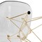 Leisuremod Cresco Plastic Dining Side Chair with Gold Base, Clear CR19CLG - alternate 2
