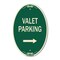 Signmission Valet Parking with Right Arrow, 12 Inch X 18 Inch Architectural Oval, Heavy Gauge Aluminum A-OV-G-1218-22749 - alternate 1