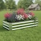 Homeroots 12in X 48in Silver Metal Rectangular Raised Garden Bed 668470 - alternate 2